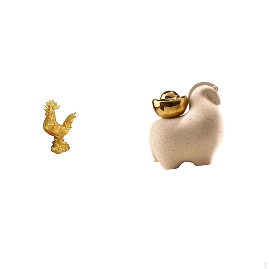 Chicken Figurine Feng Shui Decor Home Decorations Statue Sculpture for Birthday Anniversaries Hotel