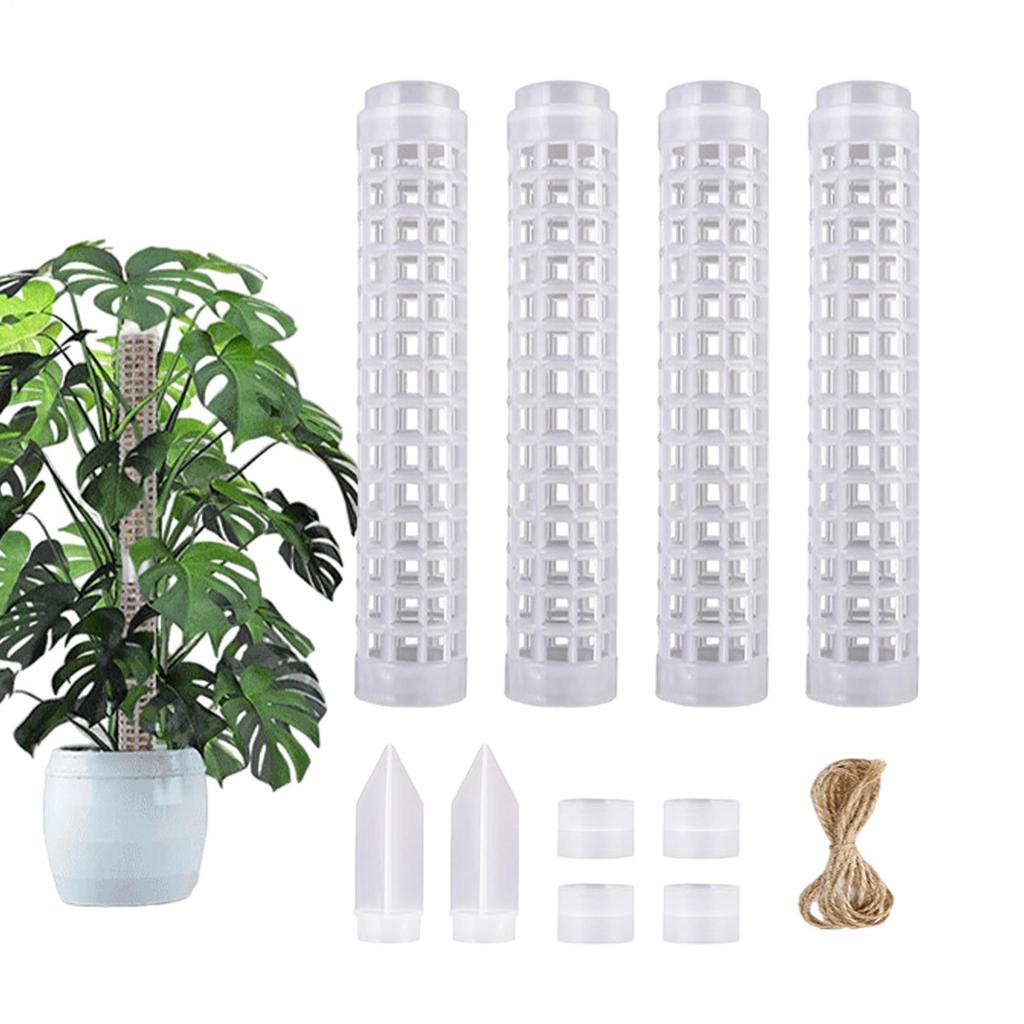 2pcs External Plastic Moss Poles Plant Grow Support Frames Flower Support Climbing Pole For Garden Balcony Greenhouse