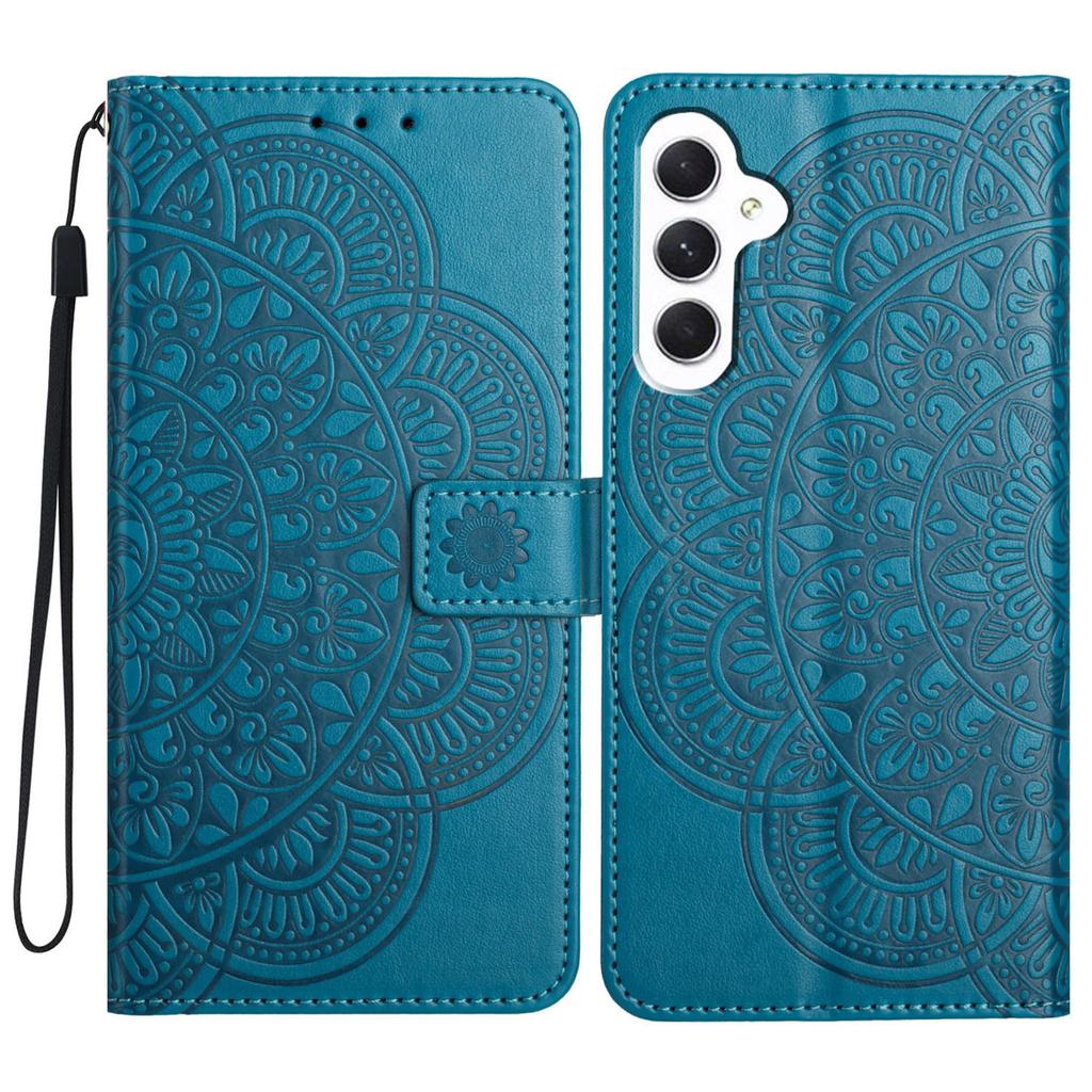 For Samsung Galaxy A16 5G/A16 4G Leather Case with Card Slots Mandala Pattern Phone Cover Stand