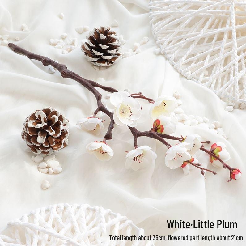 Artificial Plum & Peach Blossom Bonsai: Winter Sweet Flower Decor for Living Room or Study