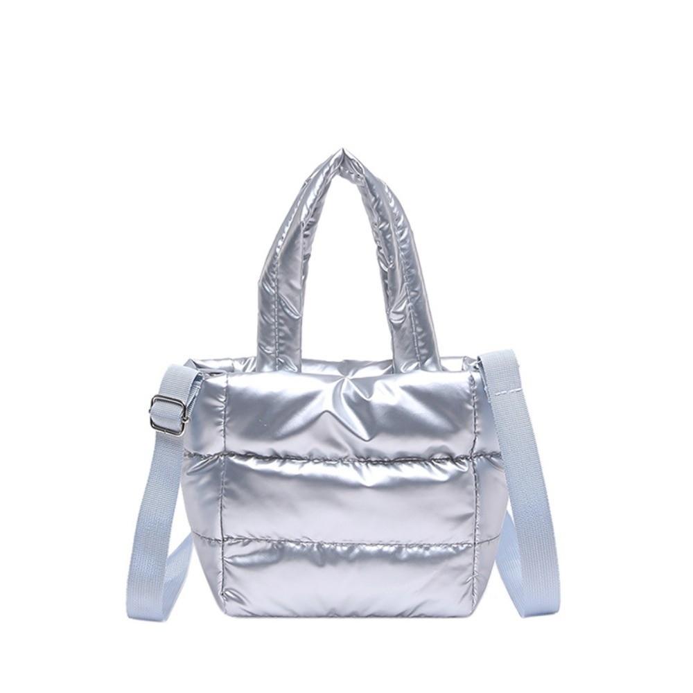Adjustable Strap Puffy Handbag Large Capacity Puffer Crossbody Bag Quilted Shoulder Bag  Casual
