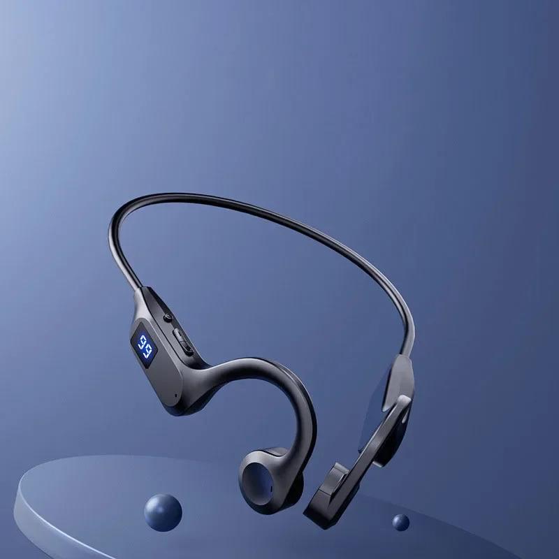 Bone Conduction Sport Headphone Wireless Earphone Bluetooth-Compatible Headset Hands-free with Mic for Running Earbuds
