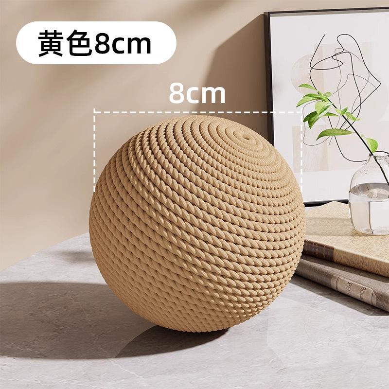 

8/10CM Interactive Sisal Cat Scratching Ball Toy For Kitten Teeth Cleaning Anti Bite Cat Ball Sounding Toy Pet Supplies