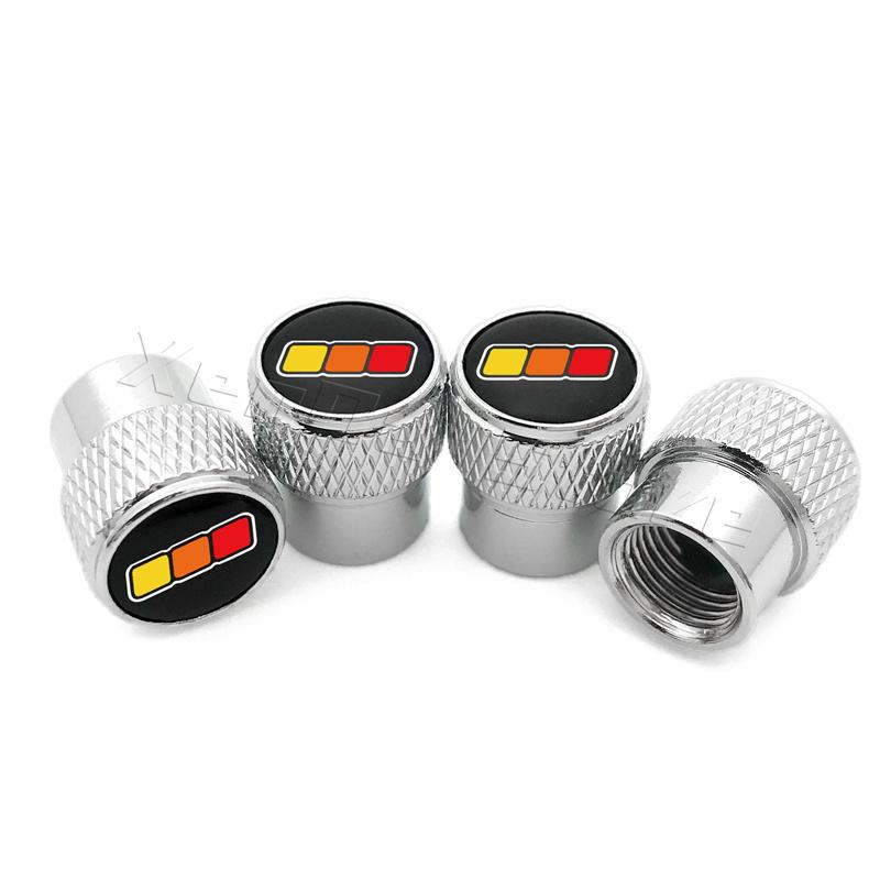 tkjzm7 Car Wheel Tire Valve Stem Caps 3 Tri Colors Emblem Logo For Toyota TRD Tacoma Tundra 4Runner Highlander RAV4 Tyre Accessories