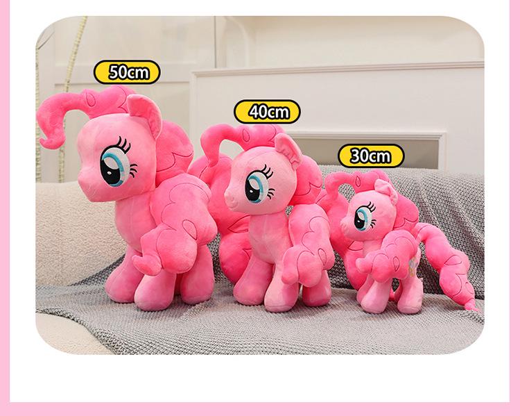 Large Pony Plush Toy - Cute Pet Pillow and Rag Doll for Kids' Birthday Gift.