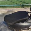 Motorcycle Electric Seat Cover 3D Mesh Fabric Sun Protection Scooter Seat Cover Pad Anti-skid Honeycomb Mesh Breathable Cushion