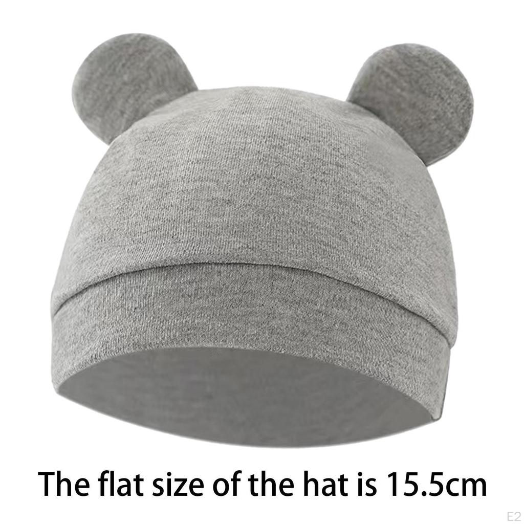Chłopcy Dziewczęta Czapki Miękkie na 06 miesięcy Noworodek Kapelusz Noworodki Szary