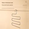 Stainless Steel S-Shaped Multi-Layer Folding Pants Hanger - Non-Slip, No-Trace Storage Solution for Home and Dormitory.