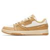 Jie Ao Slip Resistant Abrasion Resistant Low Top Skateboard Shoes Women's White Brown Sneakers 122248026-2