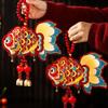 Chinese New Year Hanging Ornaments Velvety and Cotton Fabric Year of Horse Pendant for Entryway Wall Festival Event