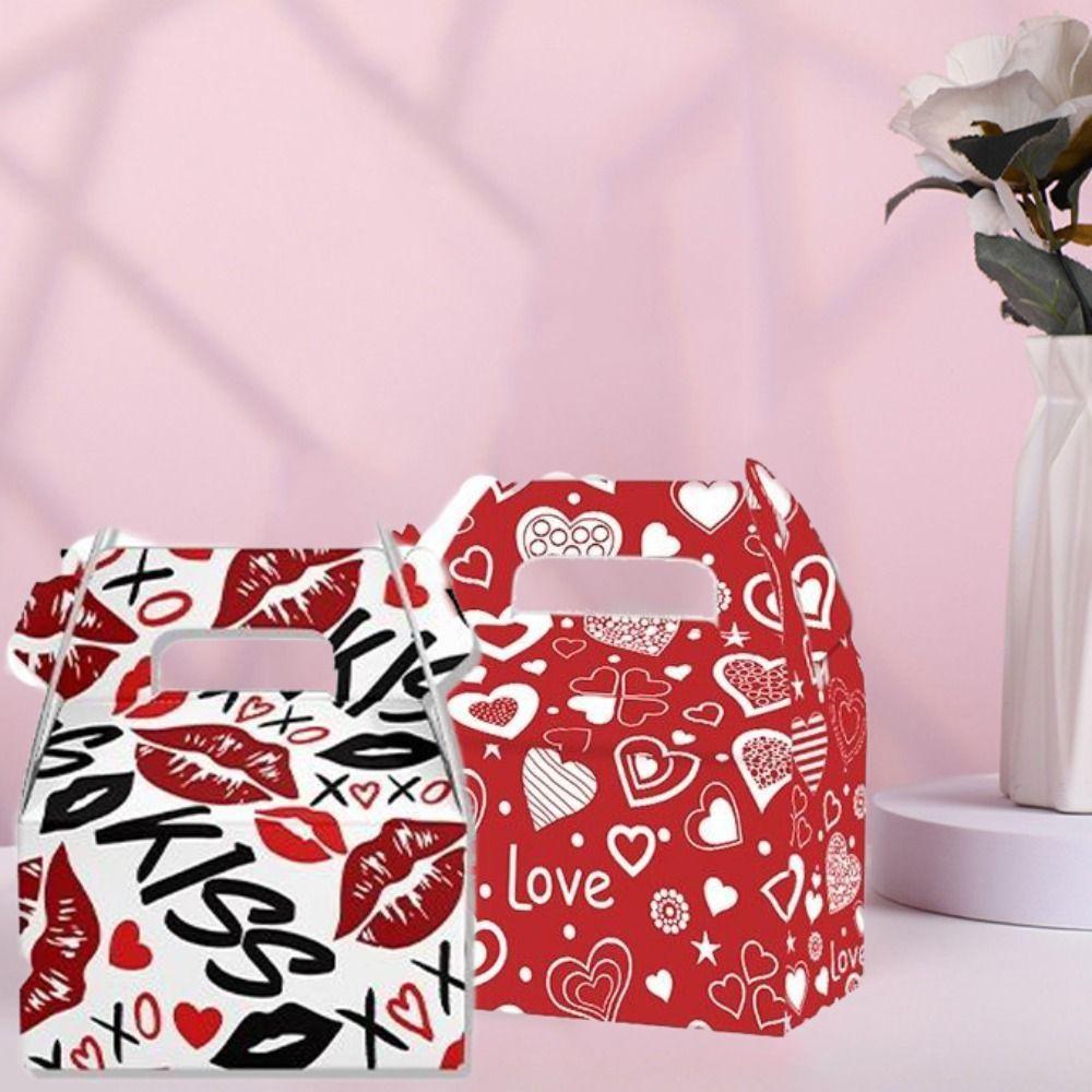 

6PCS/SET Exquisite Snack Packaging Box Lightweight Gift Bag Home Decor Valentine S Day Box Party 6PCS/SET