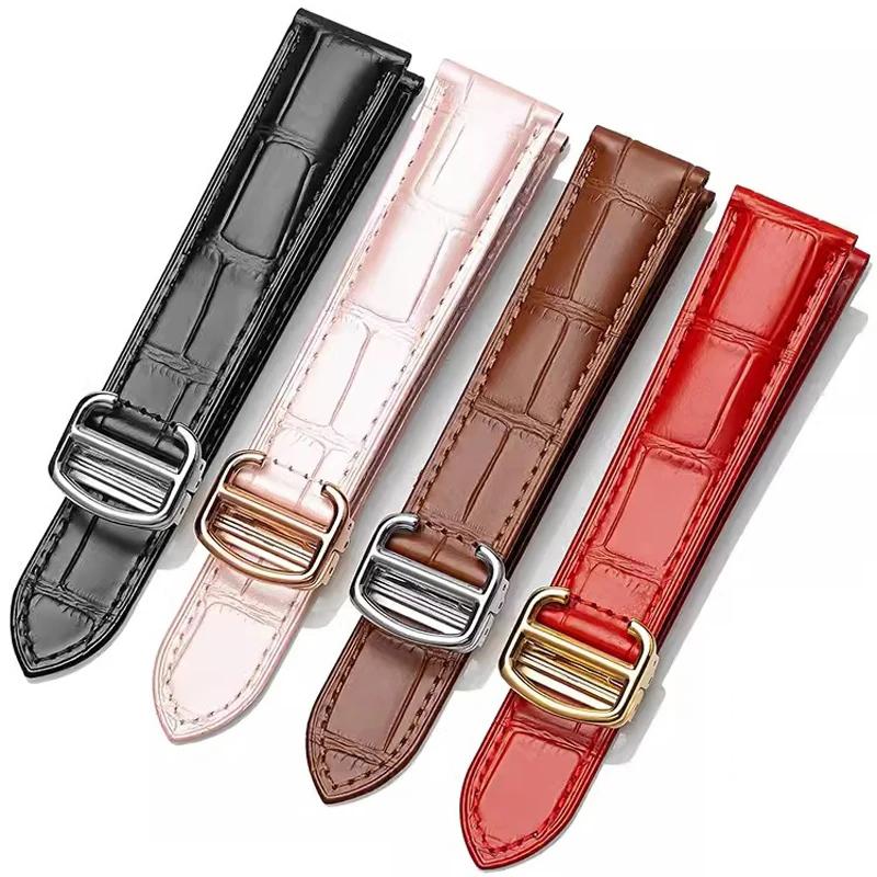 Originální kožený řemínek k hodinkám Pro Cartier Tank Solo řemínek 14mm 16mm 18mm 20mm 22mm Pro muže a ženy Náhradní řemínky