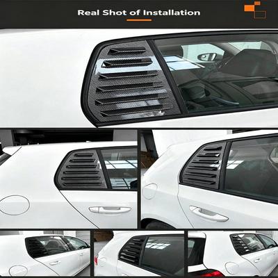 Auto Heckseitenlüfter Dreiecksfenster Lamellenjalousie Abdeckung Zierleiste Kompatibel mit Golf Mk4/5/6/7/8//R Lamellenabdeckung