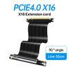 PCIe 4.0 Graphics Card Extension Cable, 22CM Black 90-Degree, Male To Female, for Motherboard GPU Vertical Mount