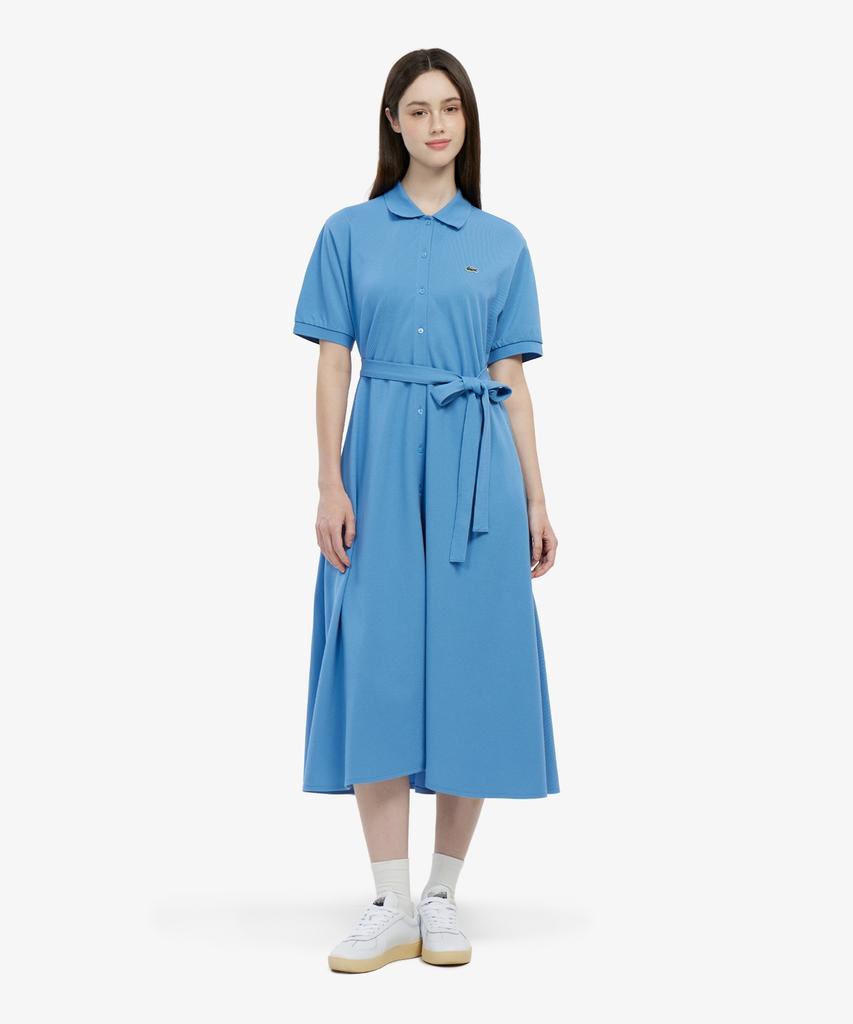 LACOSTE Women'S Fit-And-Flare Short Sleeve Pique Dress Ef211E-56G 776