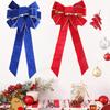 27x60 cm Christmas Flannelette Bow Blue Green Red Burgundy Flannelette Big Bows For Shopwindow Wedding Party Decorations