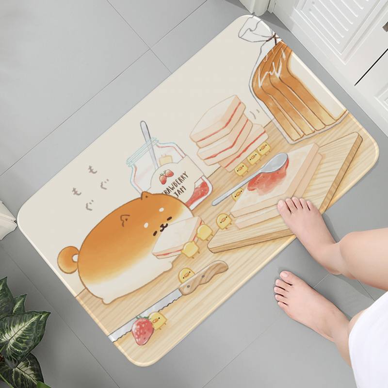 

Домашня ванна кімната Вітальня килимок Кухня Коридор Нековзкий килимок Ласкаво просимо дверний килимок М’який килим 40x60cm