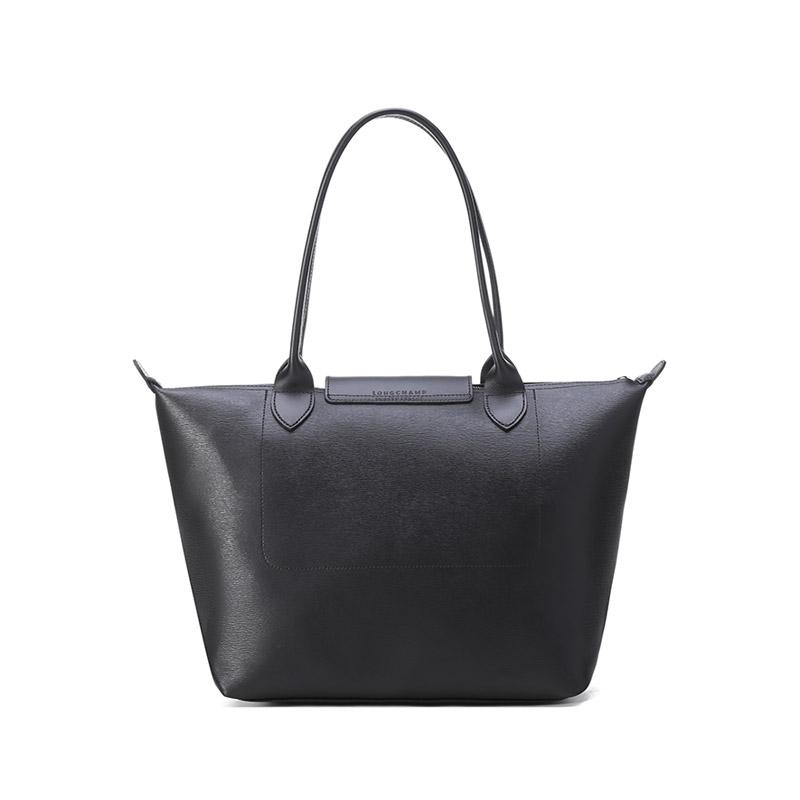 Longchamp Le Pliage City 28 Zipper Long Handle Eco-Friendly Coated Canvas Dumpling Bag Tote Shoulder Bag Medium Women Bags Black 2605HYQ001