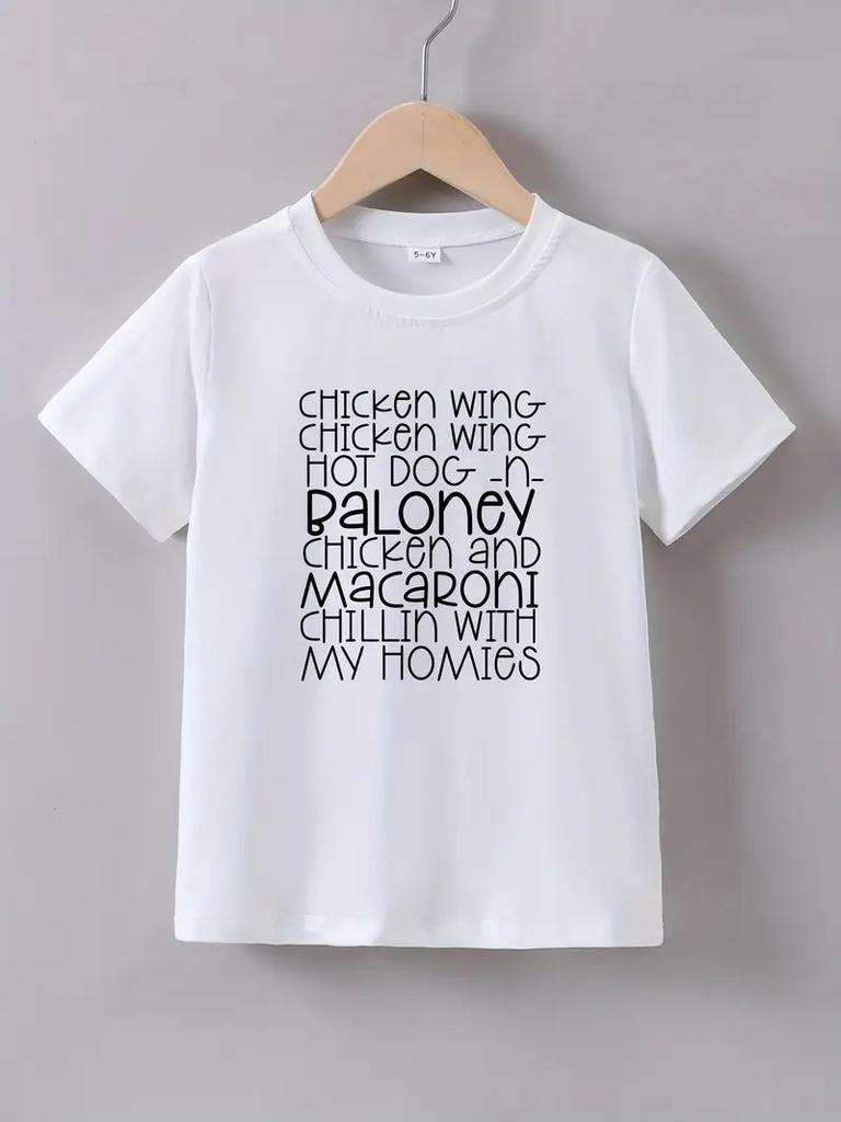 Childrens Cartoon Letter Printed Roundneck Shortsleeved and Halfsleeved Girls Tshirts and Boys  Summer Polyester Fabric