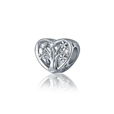 New White Love Is Forever Clover Family Tree Diy Bead Fit Original Charms Silver 925 Bracelet For Girl Fashion Jewelry