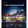 4K Dash Cam 4-Channel Record 1080P ADAS BSD Car DVR WIFI APP Rear View Mirror Auto Video Recorder Camera Ultra HD 24H Parking