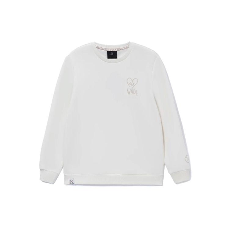 Li Ning Sweatshirts Unisex White Crew Neck Moderate Regular AWDRG53-2