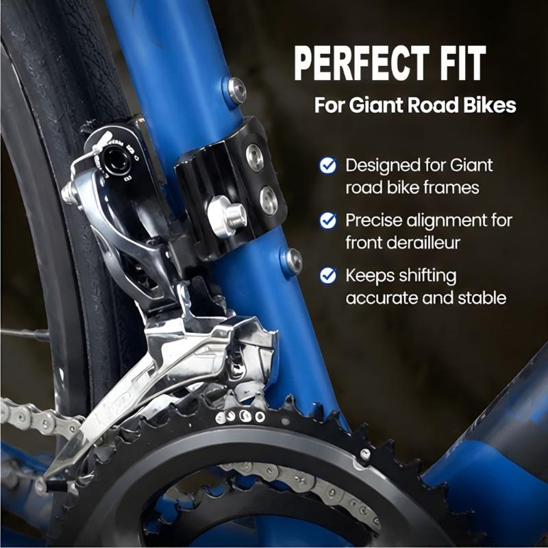 Road Bike Front Repair Plate, Metal Fixing Mount Part with Two Countersunk Openings for Daily Use, Service, Mount Care, and Repair Work