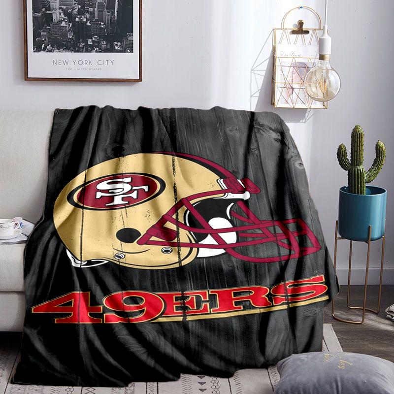 Faithful 49ers football Blanket Lightweight Flannel Bedding Blanket Perfect for Travel, Camping, Living Rooms, Offices, Sofas, Fan Christmas gift