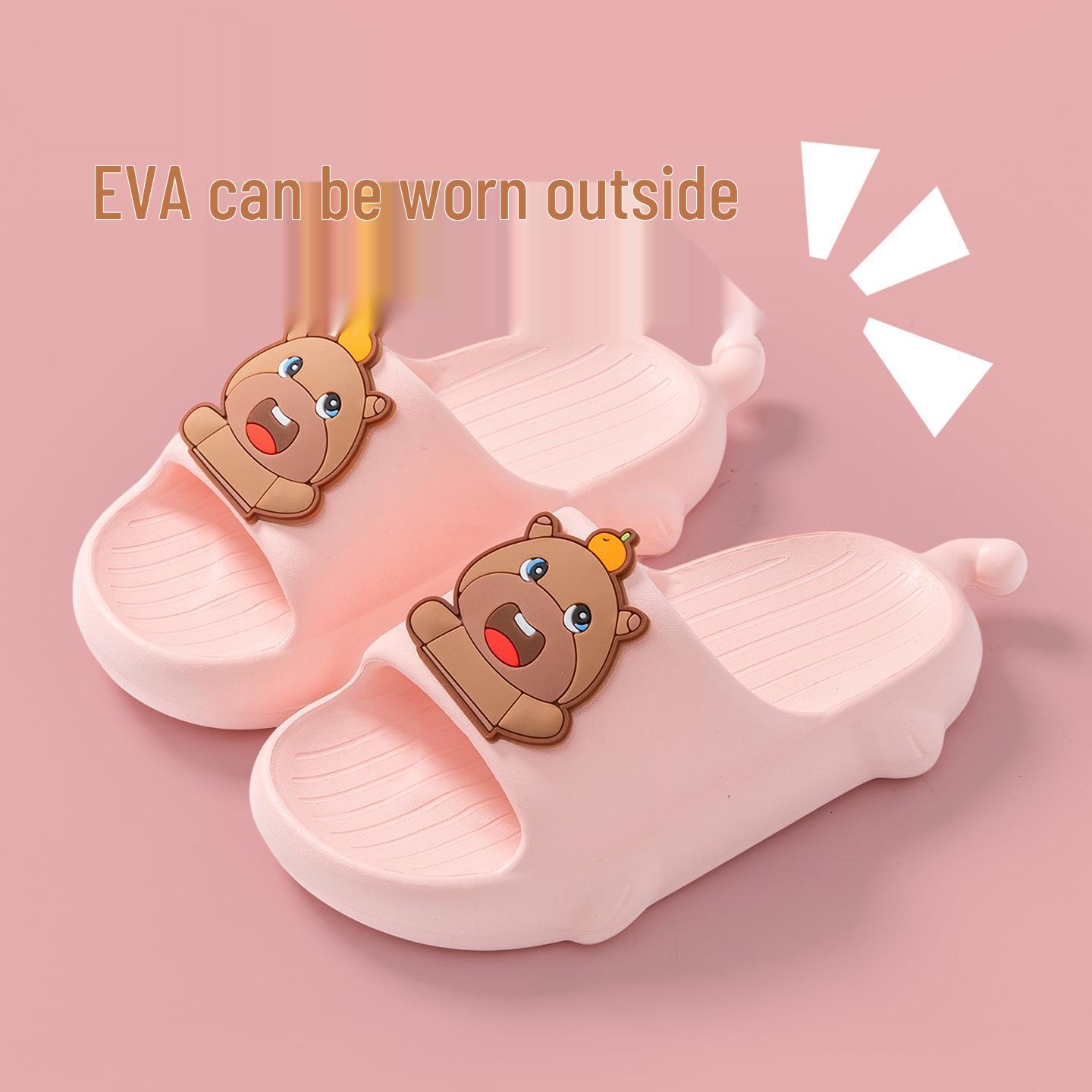 Adorable Capybara Children s Non-slip Indoor Slippers: Lightweight Summer Flip-Flops 170 mm