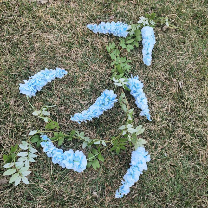 Faux Purple Wisteria Hanging Flowers For Wedding Decor And Event Arrangements Ceiling