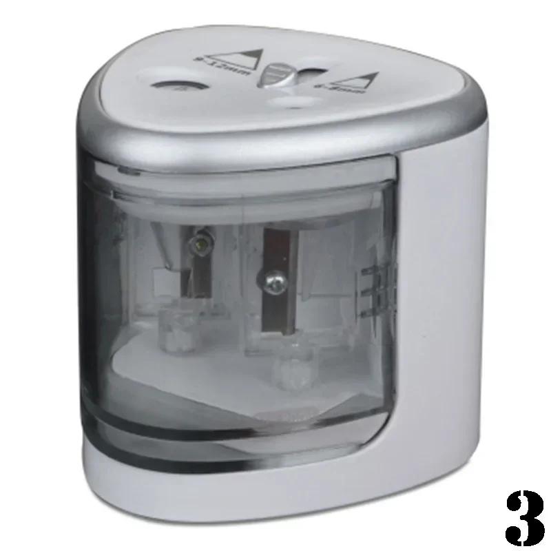 

Электрическая точилка для карандашей на батарейках с 2 отверстиями 6-8 мм и 9-12 мм с автоматической остановкой Школьные принадлежности Корейские канцелярские товары серый