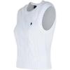 Polo Ralph Lauren Einfarbiger Ärmelloser Strickpullover Damenpullover Weiß 211959295-001