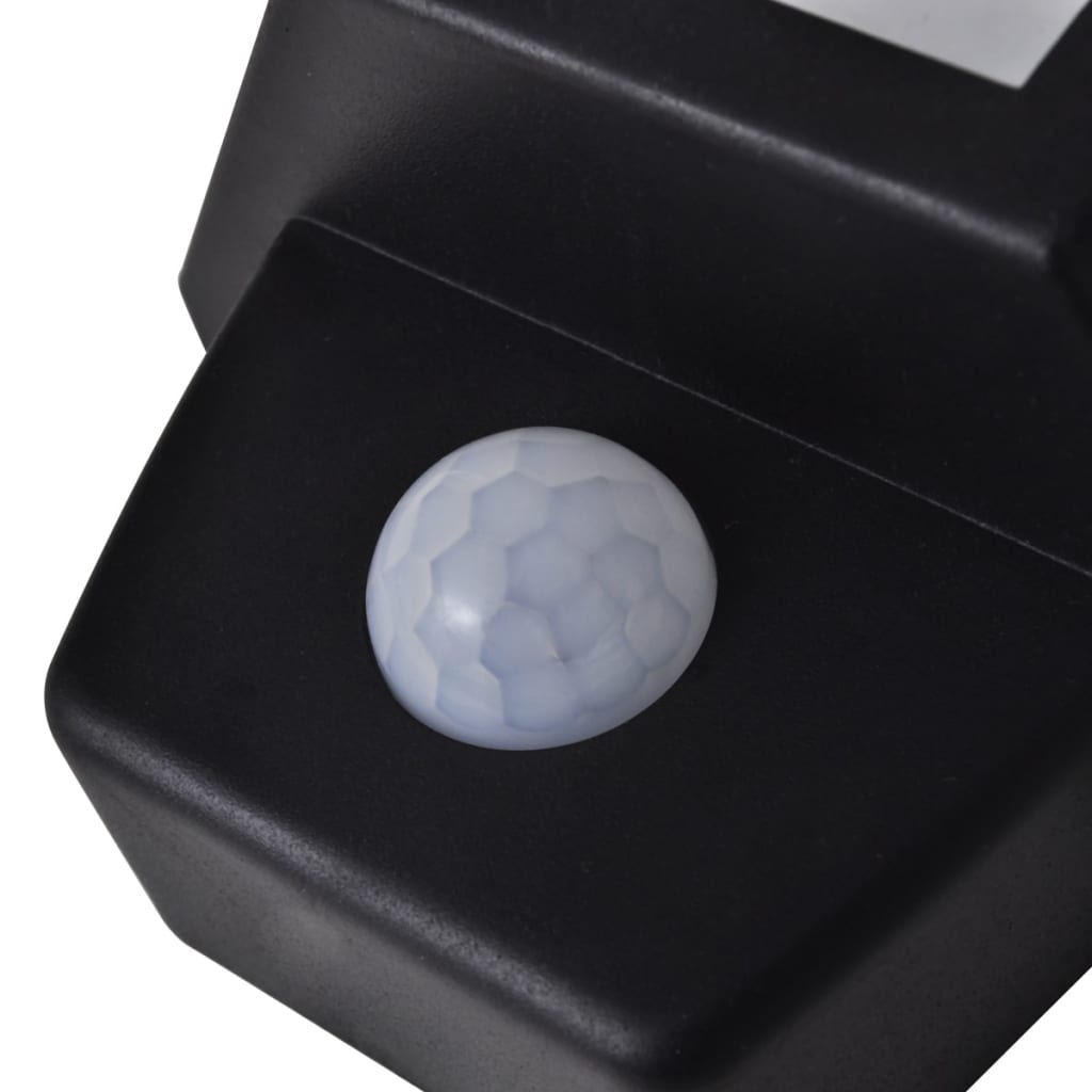 vidaXL Solar-Wandleuchten 2 Stk. mit Bewegungsmelder Schwarz