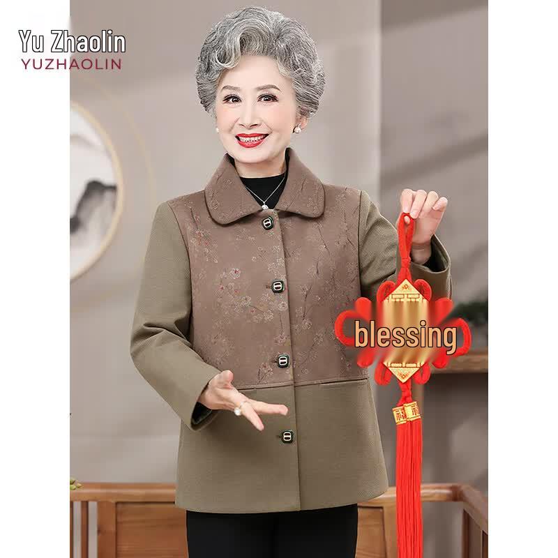 Yuzhaolin Women s Chinese Style Spring Cardigan Jacket XXL