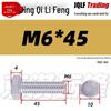 201 Stainless Steel Hex Head Full Thread Bolt: Wear & Corrosion Resistant, M4-M14 for Aerospace Machinery