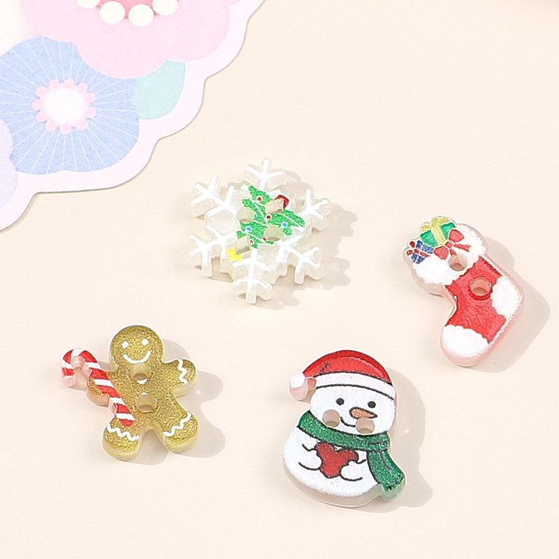 Christmas Cute DIY Sewing & Craft Accessories: Handmade Buttons, Hair Ties, Bracelets, and Charms