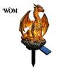 Solar Dragon Statue Light Garden Light, Savage Statue, Wild Man Sculpture, Energy Saving Outdoor Lights Resin Night Decor for Patio Yard Courtyard