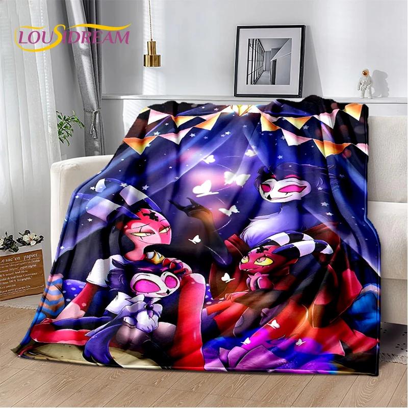 2026 New H-Helluva Boss Blitzo Cartoon Soft Blanket,Soft Throw Blanket for Home Bedroom Bed Sofa Picnic Travel Cover Child Gift