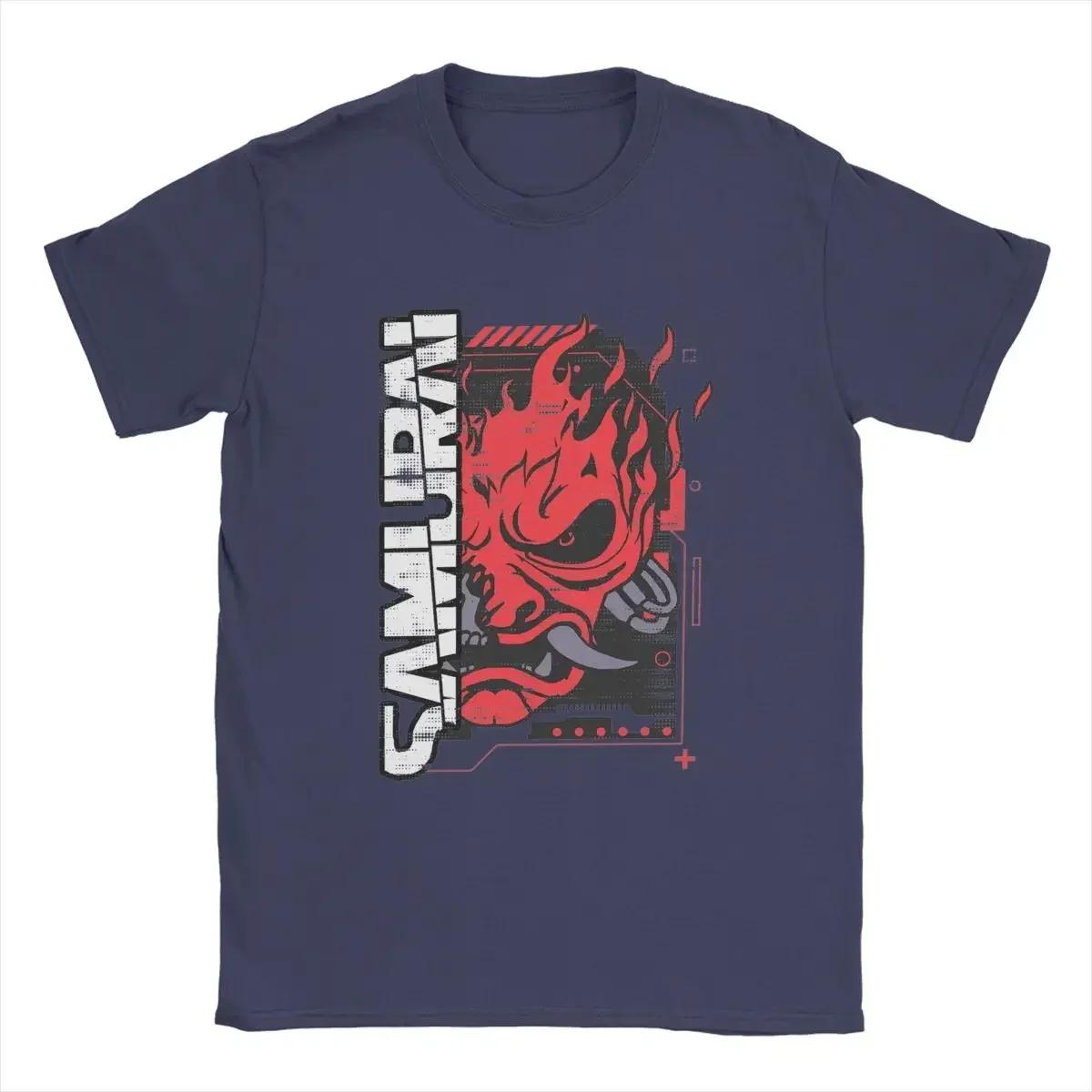 

Cyber Japanese Punk Gaming Short Sleeve Tees Printed Awesome Samurai Rock Band Game TShirts for Unisex O Neck Cotton T Shirts X 4XL