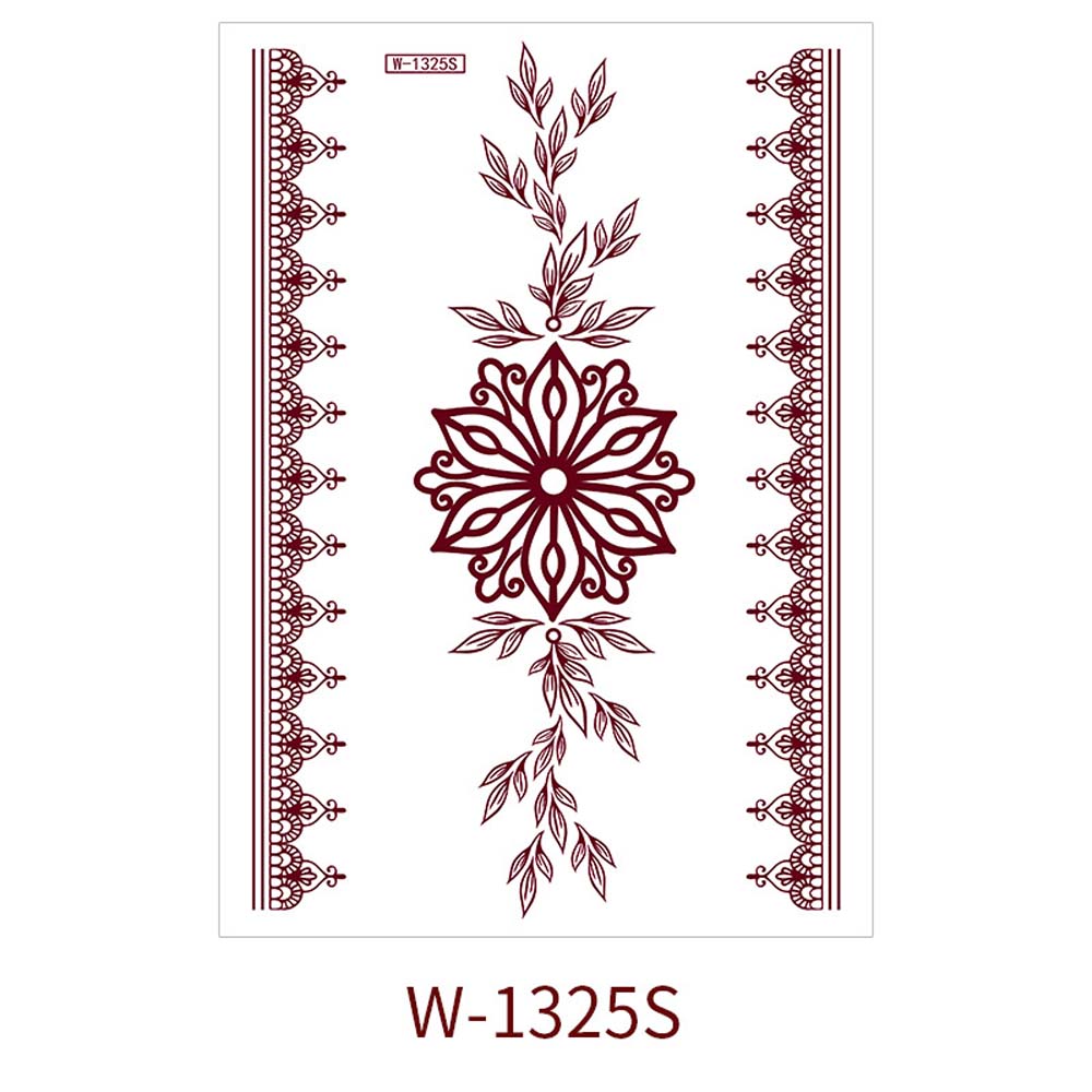 Red Mehndi Stickers Henna Tattoo Stickers Fake Tattoo for Women Red Henna Tattoo Decals  Girls