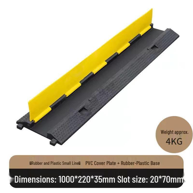 Rubber & Plastic Cable Trunking Speed Bump: Anti-Crush Plate for Ground Wire Protection - Indoor/Outdoor Cable Channel