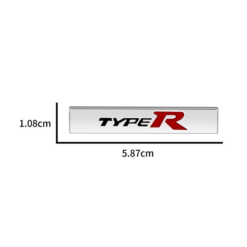 2pcs Car Styling Small Metal Type R Typer Logo Car Body Side Fender Sticker Emblem Badge For Honda Odyssey Accord Civic CRV Jazz
