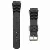 Correa de Reloj SEIKO DIVER'S de Caucho Negro Correa de Repuesto para Tamaño de 22MM