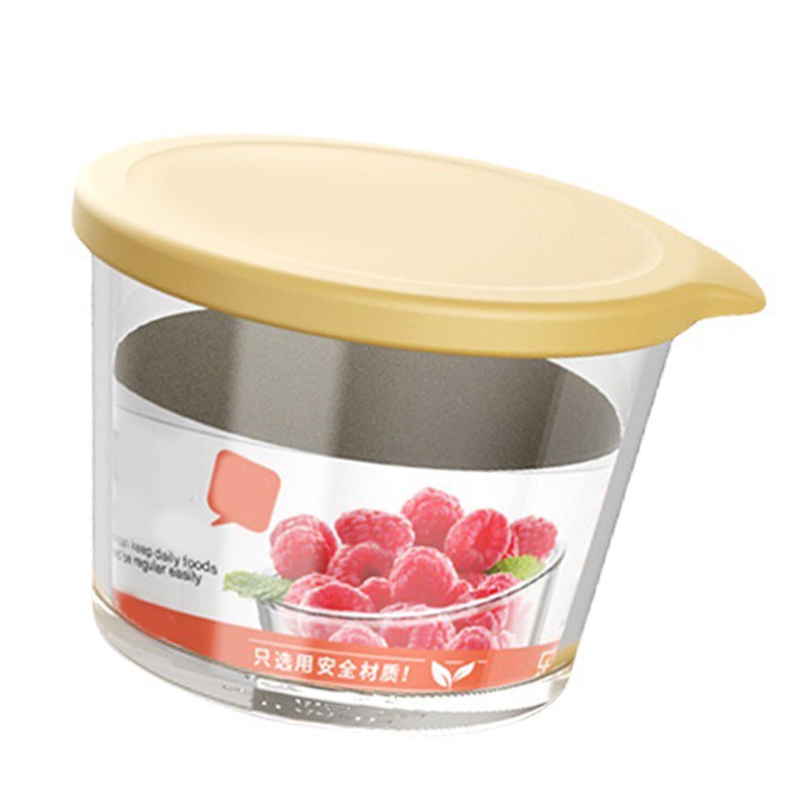 

Круглый стеклянный контейнер для хранения продуктов Контейнер для супа Подходит для микроволновой печи Контейнер для приготовления еды Стеклянная миска с крышкой