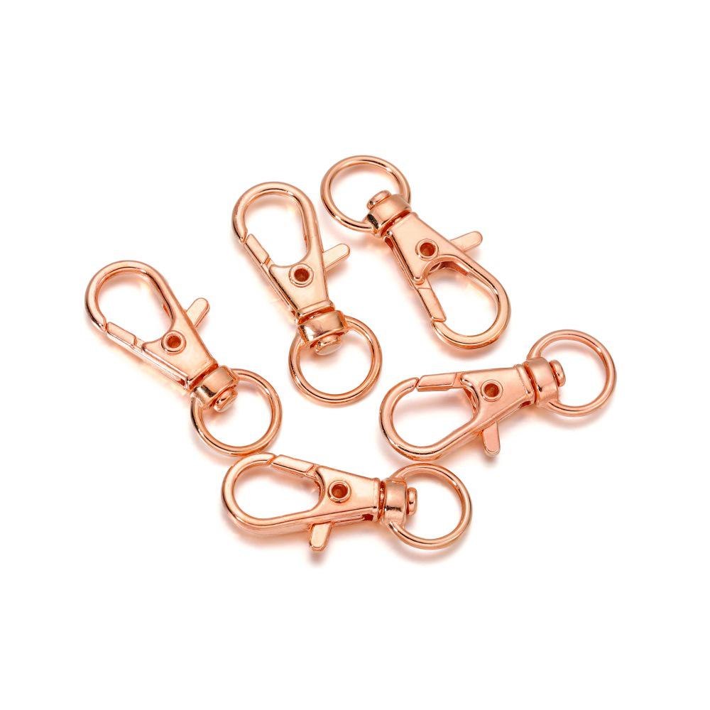 Großer DIY Karabinerhaken D-Ring Schlüsselanhänger & Handtaschenzubehör - 360° Drehschnalle für Haustiere & Taschen