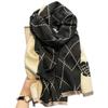 High End Small Fragrance Camellia Imitation Cashmere Scarf Dual Use Winter New Thickened Cold Proof Warm Scarf