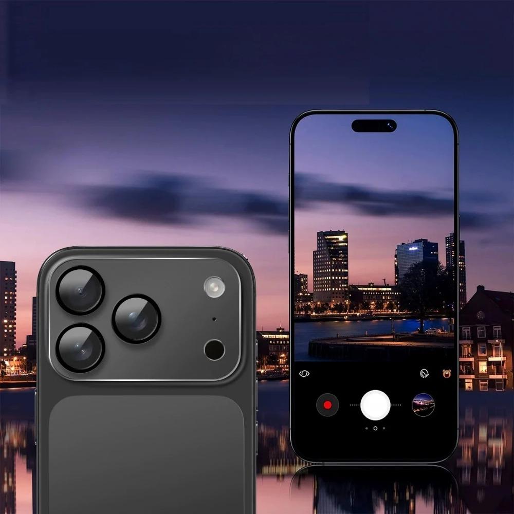 9D HD Ultra Clarity Clear Camera Lens Tempered Glass Film Case for IPhone 17 Pro Max Air 16 15 Ring Screen Protector Scratch Shockproof Cover Cap
