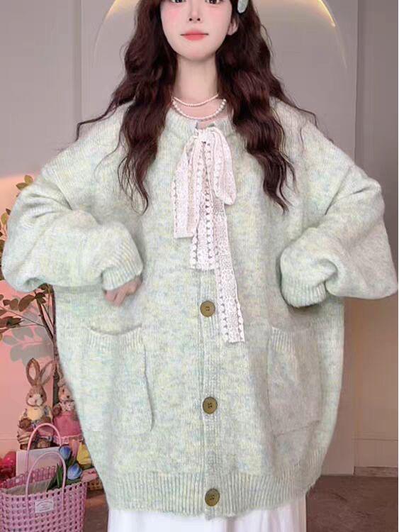 

Women s 2025 Lace-Up Cardigan - New Autumn/Winter Lazy Style Soft Knit Sweater One size