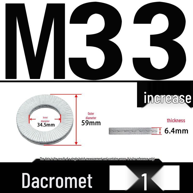 Double-Stacked Interlocking Toothed Anti-Slip Lock Washer 304 Stainless Steel DIN25201