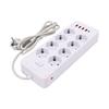 5.91ft Power Strip 8 AC Outlets 5 USB Ports Flame Retardant Power Strip for Office Dorm Home Use EU Plug 100   240V